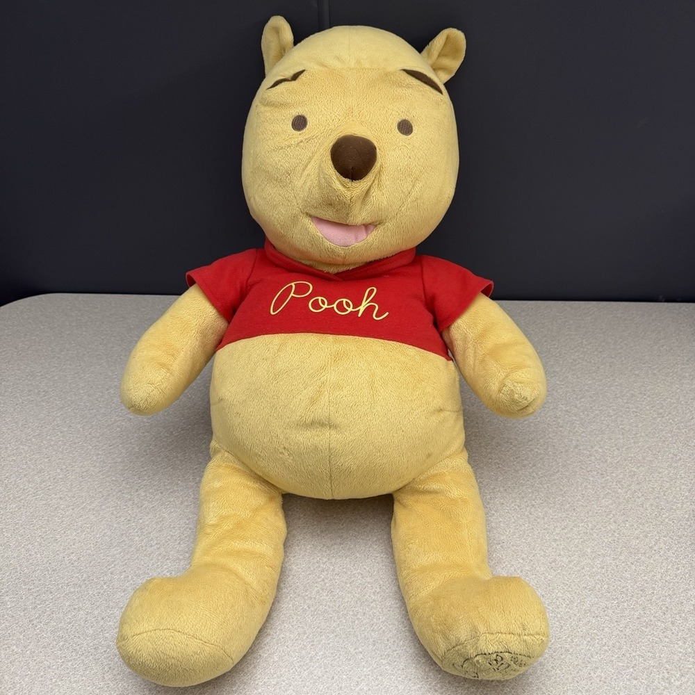 DISNEY FISHER PRICE  WINNIE THE POOH 80 YR ANNIVERSARY BEAR 24"‎ PLUSH TOY 2005
